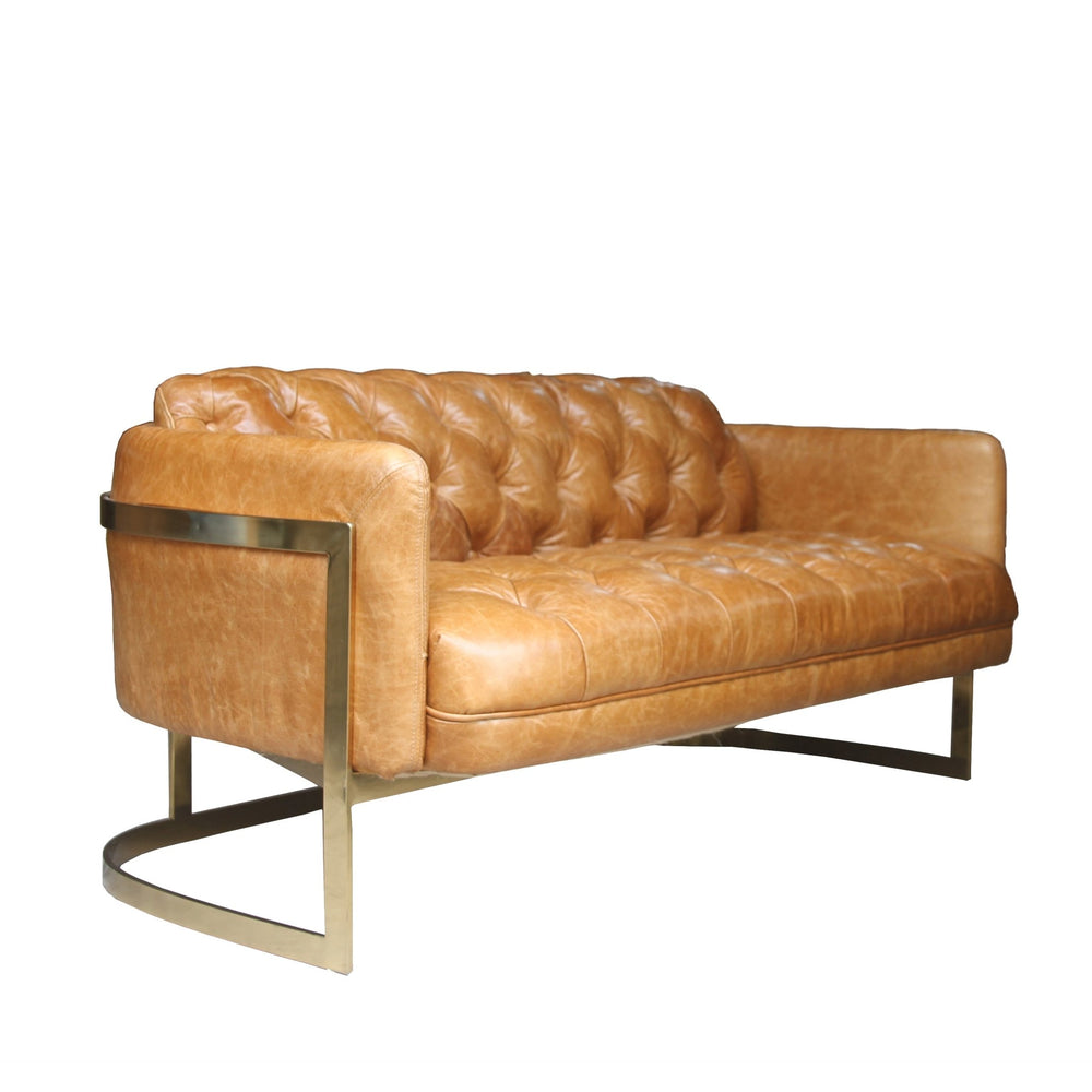 Industrial genuine leather 2 seater sofa blake primary product view.
