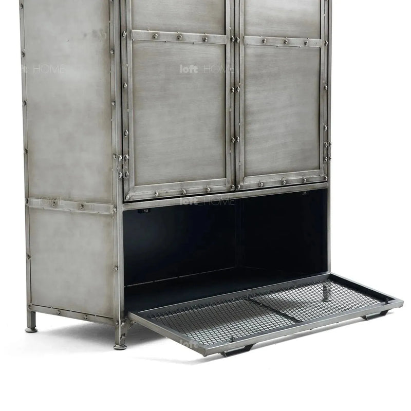 Industrial metal cabinet bernz in still life.