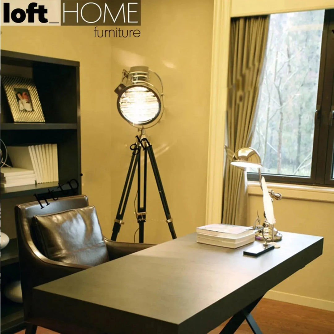 Industrial metal floor lamp tripod color swatches.