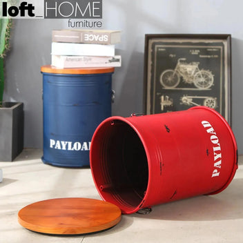 Industrial Metal Side Table CONTAINER ROUND Good to Know Preview-1