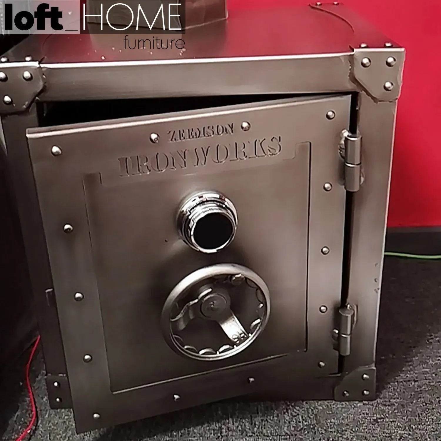 Table Hatching Industrial Metal Side Table HATCH WHEEL – LOFT HOME