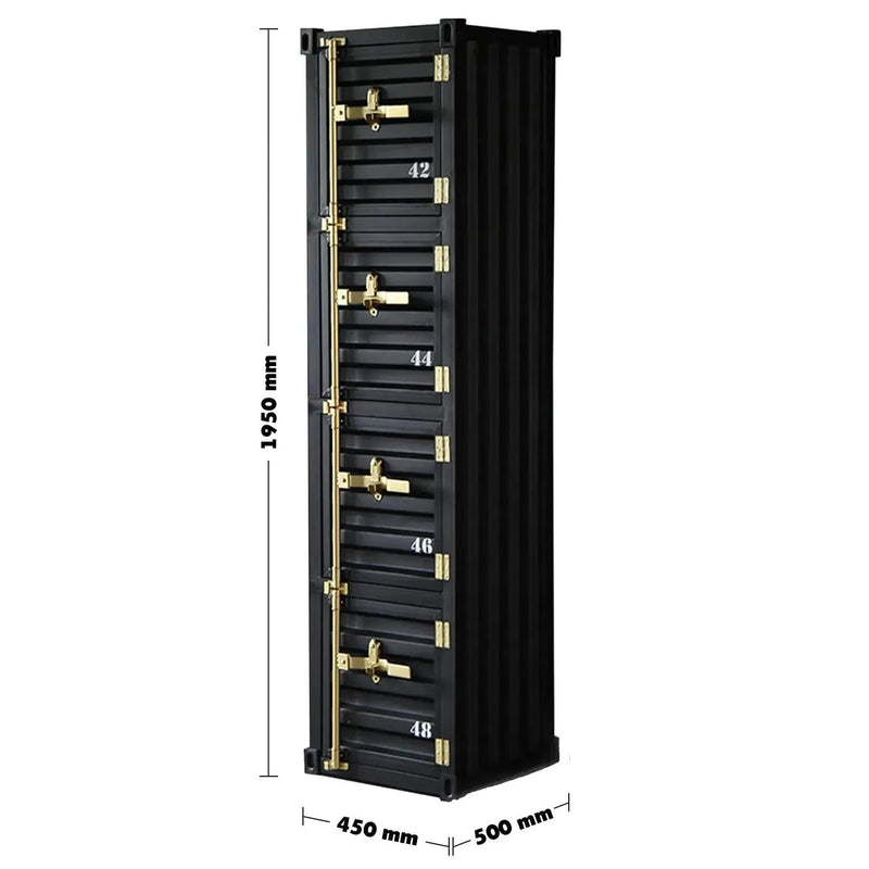 Industrial metal storage cabinet container 4 doors primary product view.