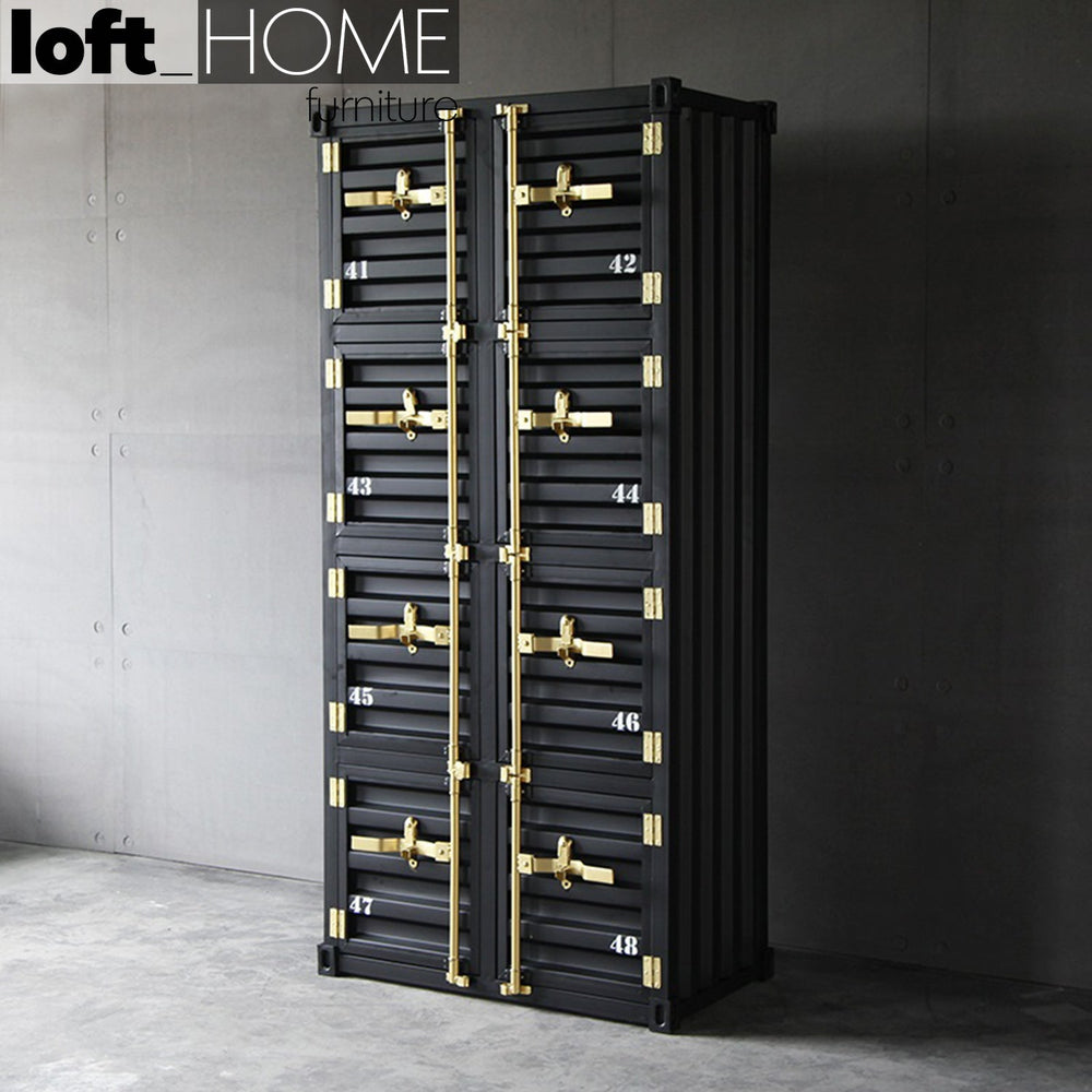 Industrial metal storage cabinet container 8 doors primary product view.