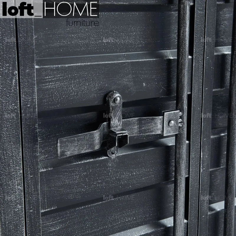Industrial metal storage bookshelf container detail 1.
