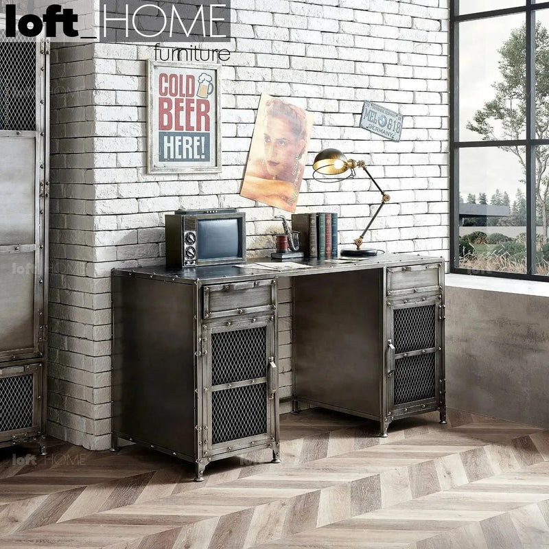 Industrial metal study table bernz color swatches.