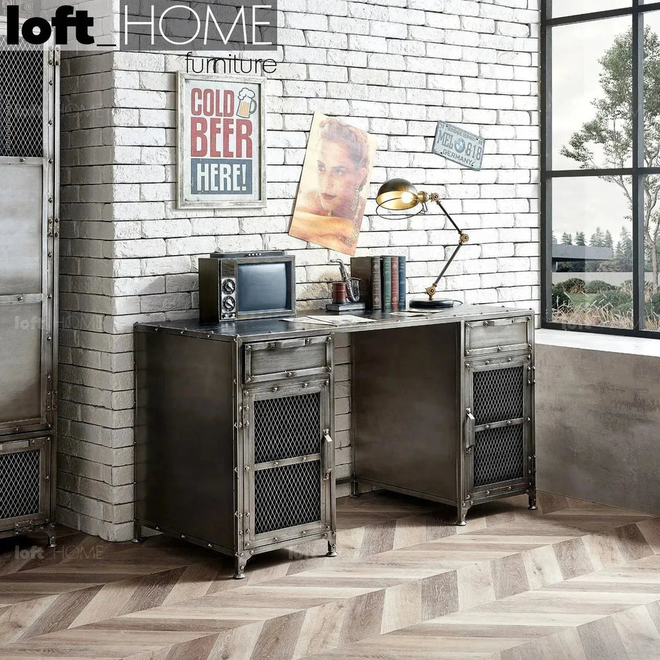 Industrial metal study table bernz color swatches.
