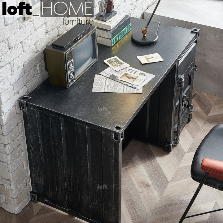 Industrial Metal Study Table CONTAINER