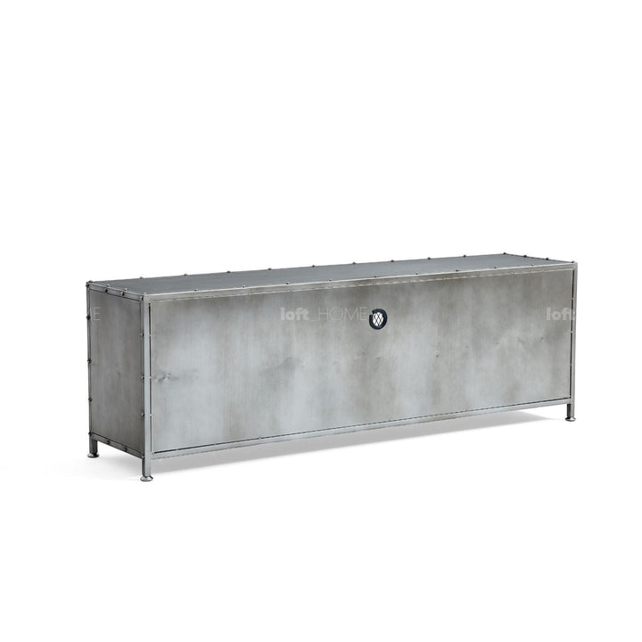 Industrial metal tv console bernz in details.