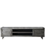 Industrial Metal TV Console HATCH WHEEL