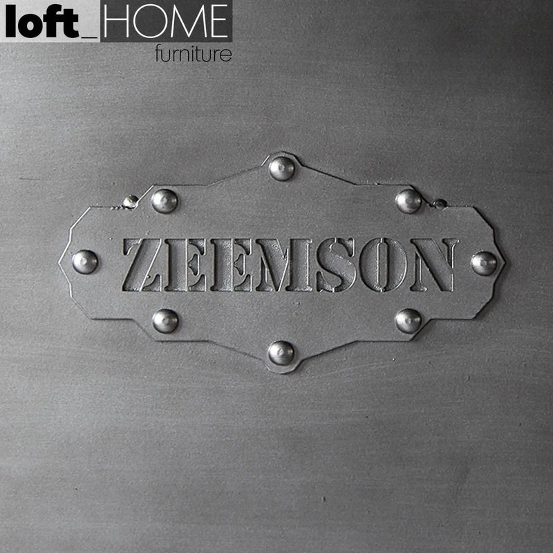 Industrial metal wardrobe hatch wheel double in close up details.