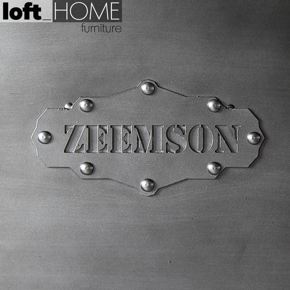 Industrial metal wardrobe hatch wheel double in close up details.