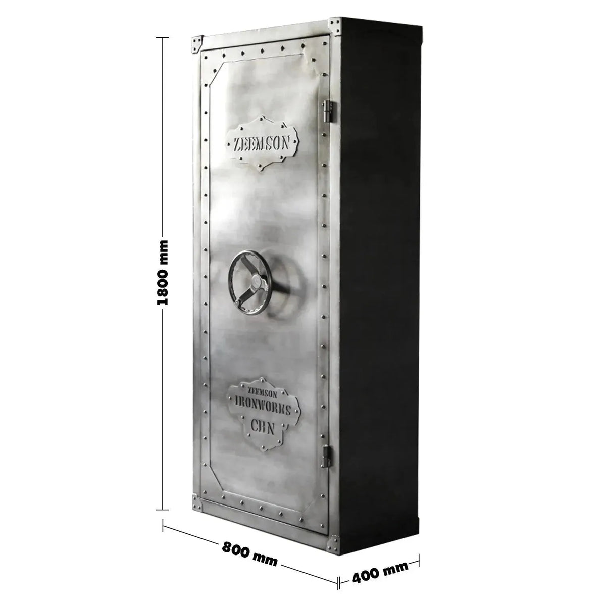 Industrial metal wardrobe hatch wheel single size charts.