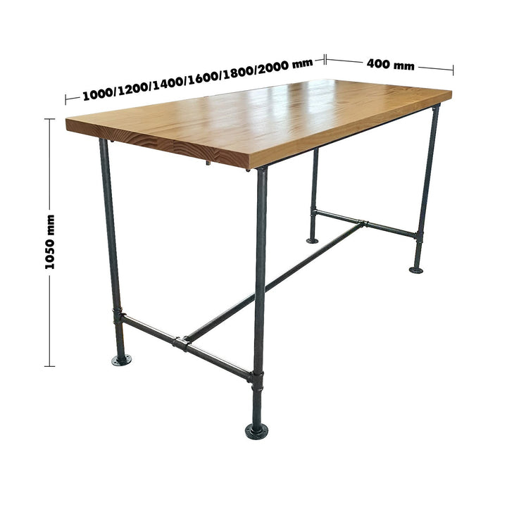 Industrial pine wood bar table industrial pipe size charts.