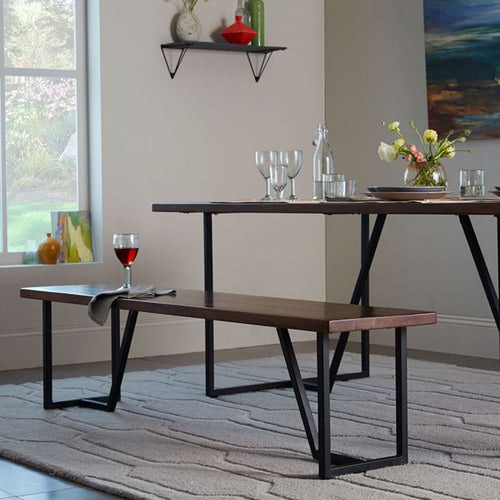 Industrial Pine Wood Dining Bench SLIM Good to Know Preview-1