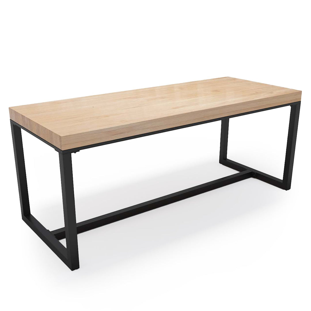 Industrial pine wood dining table classic layered structure.