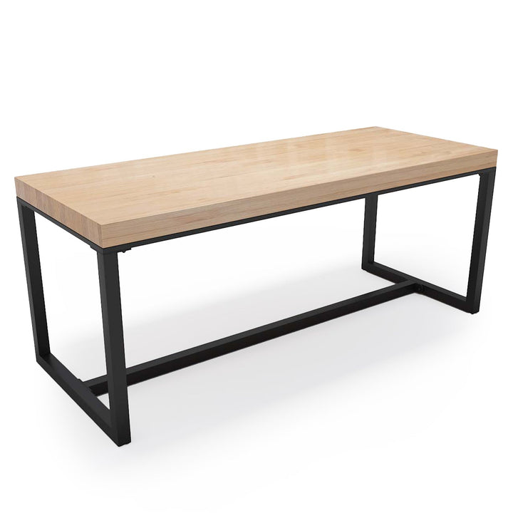 Industrial pine wood dining table classic layered structure.