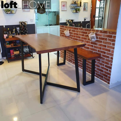 Industrial Pine Wood Live Edge Dining Table DESIGNER Good to Know Preview-1