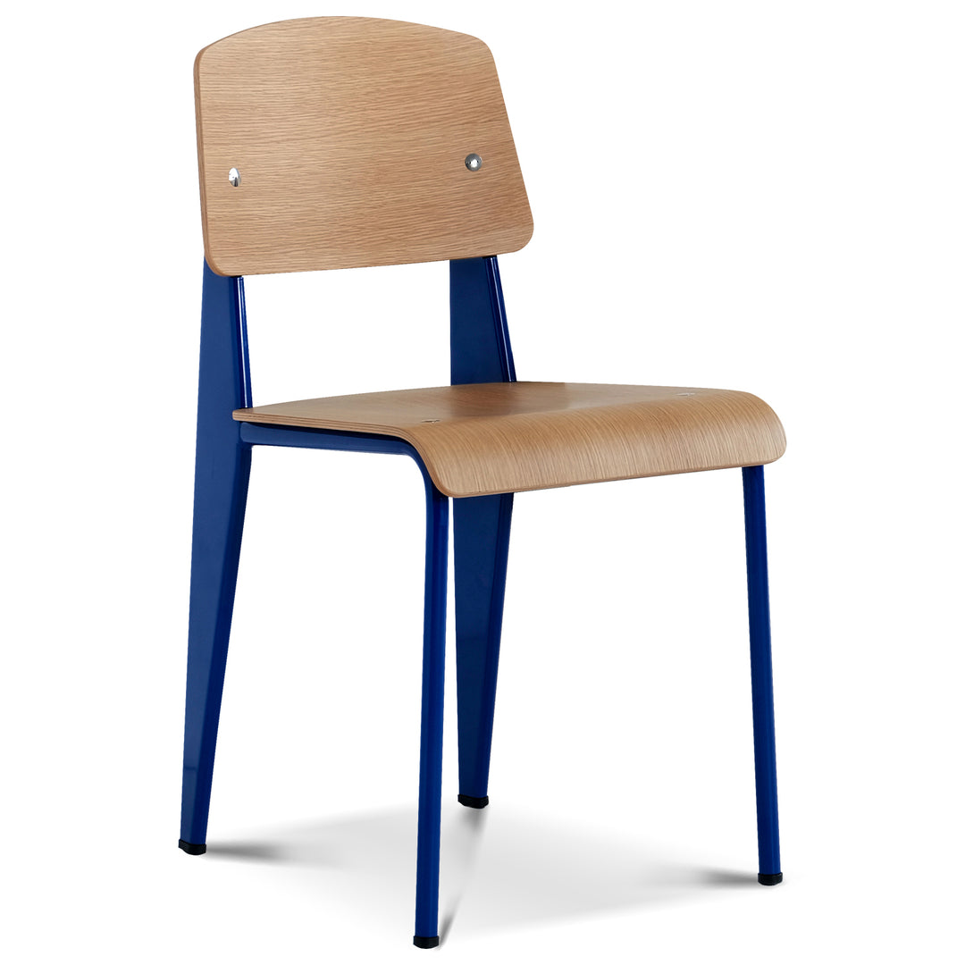 Industrial plywood dining chair standard in real life style.