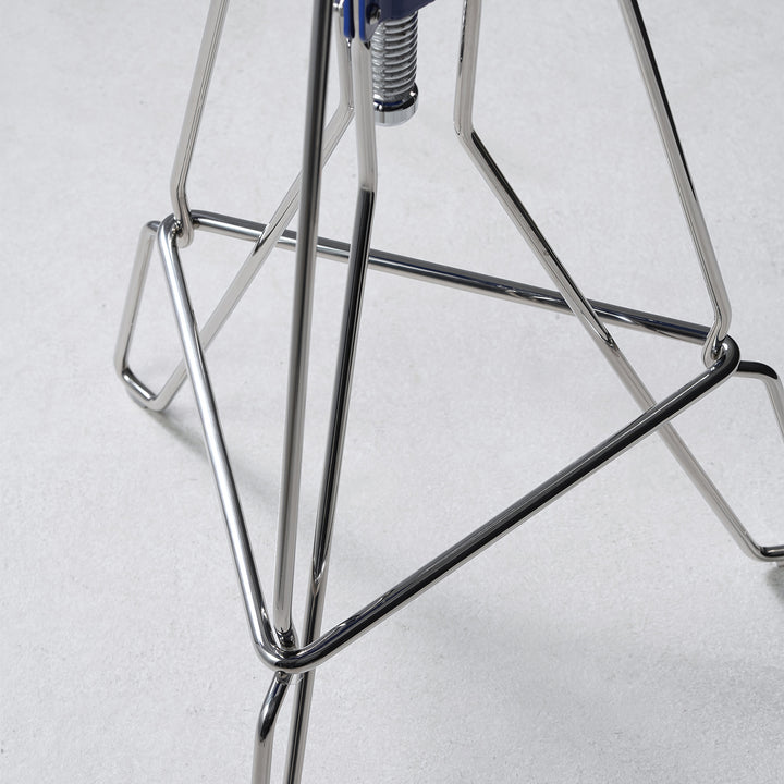 Industrial steel height adjustable bar chair spool conceptual design.