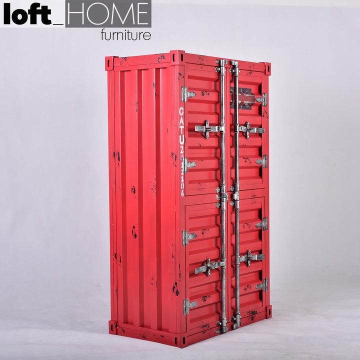 Industrial steel storage cabinet container material variants.