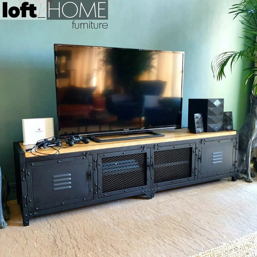 Industrial Steel TV Console MYSTEEL Good to Know Preview-1