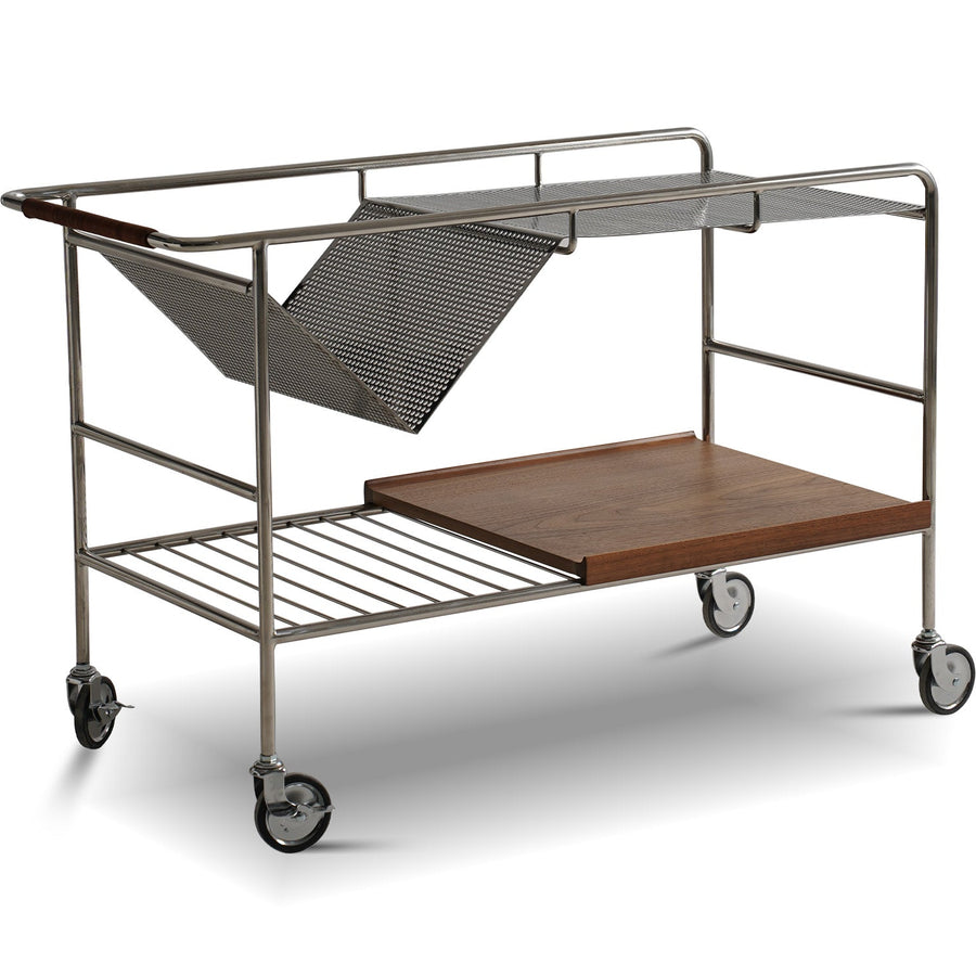 Industrial Steel Wheeled Trolley Side Table MANDA