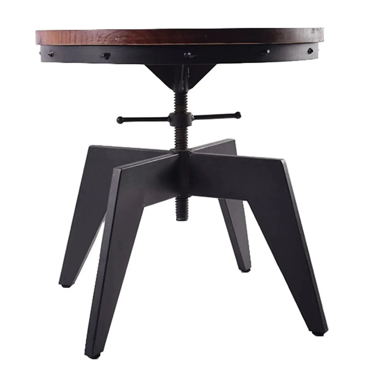 Industrial Wood Coffee Table HEIGHT ADJUSTABLE – LOFT HOME