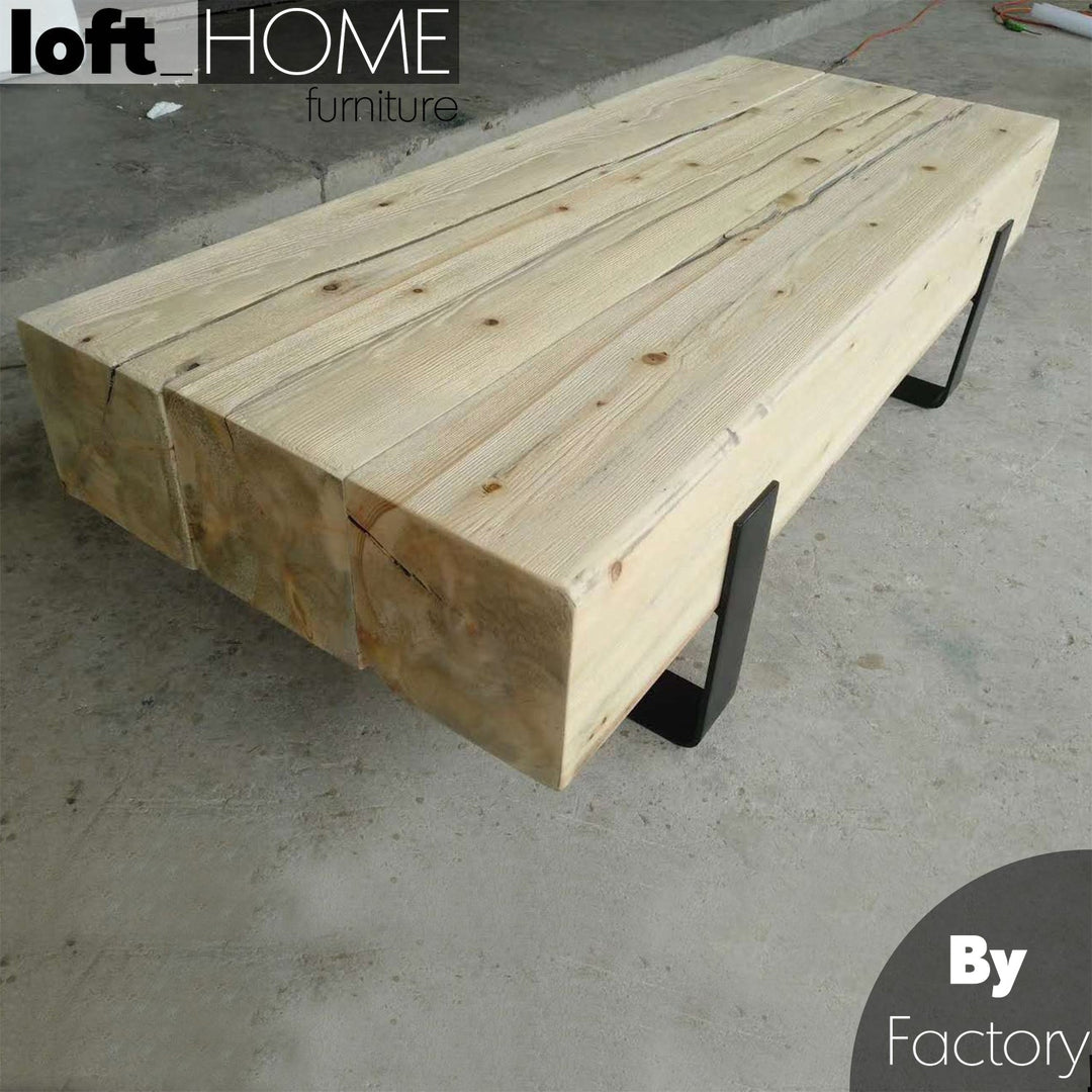 Industrial wood coffee table noer conceptual design.