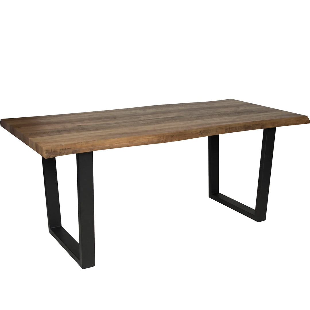 Industrial Wood Dining Table LIVE EDGE