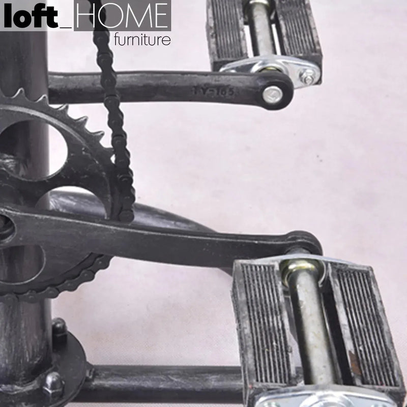 Industrial leather height adjustable bar stool bicycle material variants.