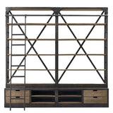 Industrial Wood Display Shelf LADDER