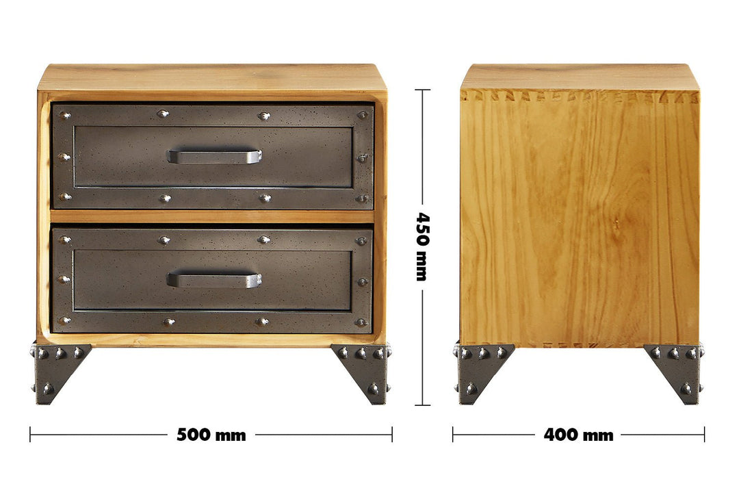Industrial wood side table loftsteel size charts.