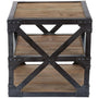 Industrial Wood Side Table SEBASTIAN