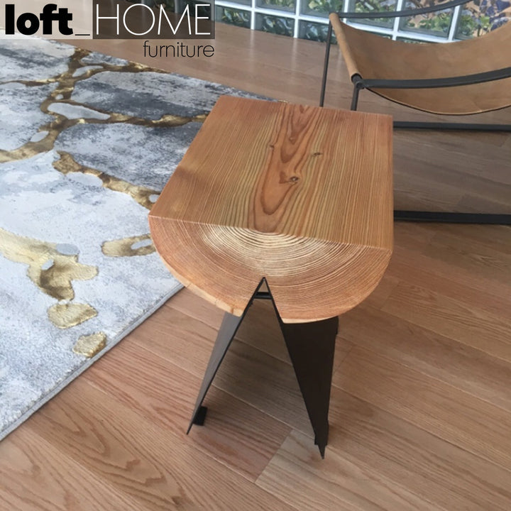 Industrial Wood Stool TIMBER