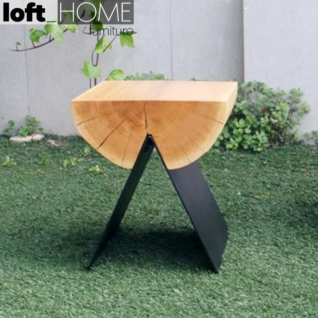 Industrial Wood Stool TIMBER