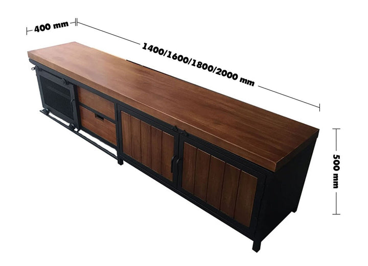 Industrial wood tv console barn size charts.