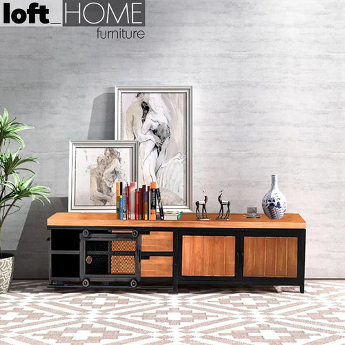 Industrial Wood TV Console BARN Good to Know Preview-1