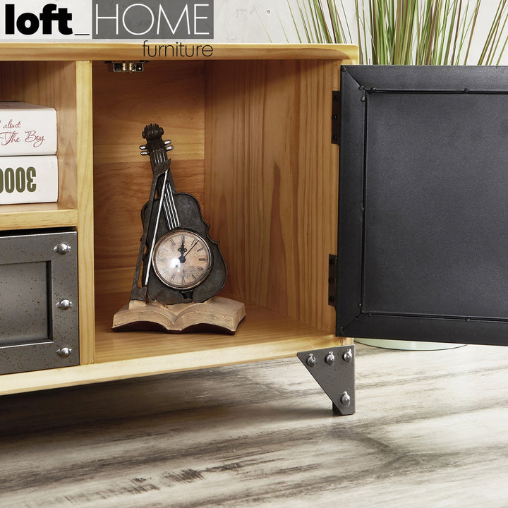 Industrial Wood TV Console LOFTSTEEL