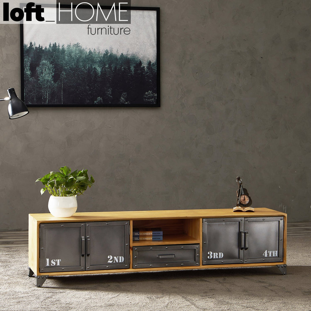 Industrial wood tv console loftsteel color swatches.