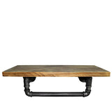 Industrial Wood Wall Shelf PIPE S