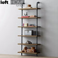 Industrial wood wall shelf pipe color swatches.