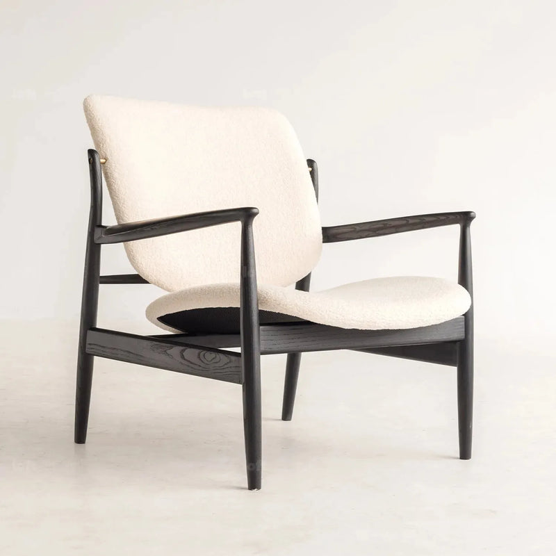 Japandi boucle fabric 1 seater sofa francia in real life style.