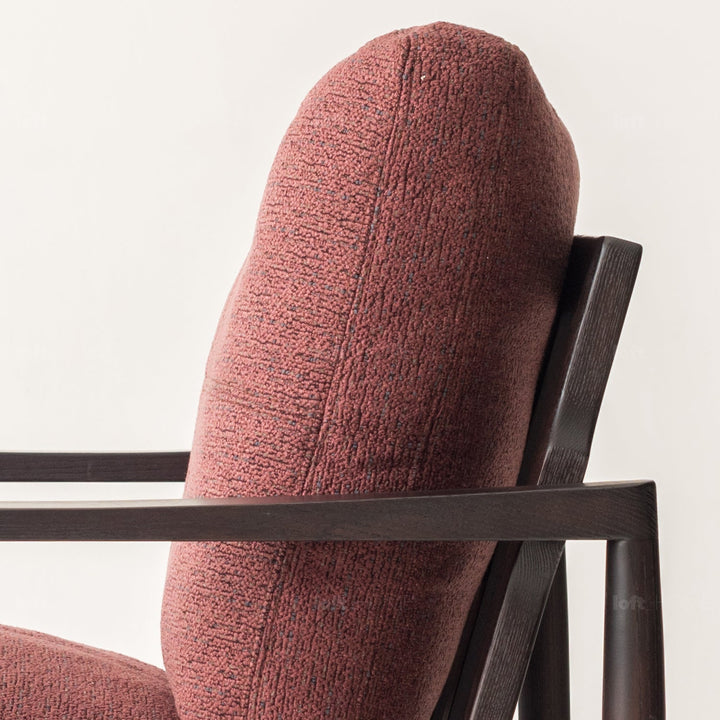 Japandi boucle fabric 1 seater sofa hank conceptual design.