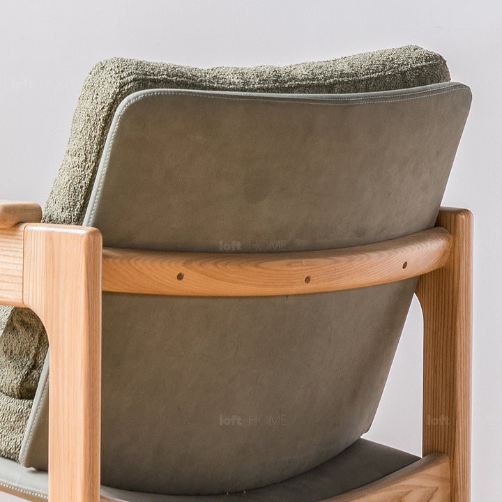 Japandi boucle fabric 1 seater sofa renata conceptual design.