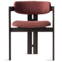 Japandi Boucle Fabric/Leather Dining Chair SEMI CIRCLE