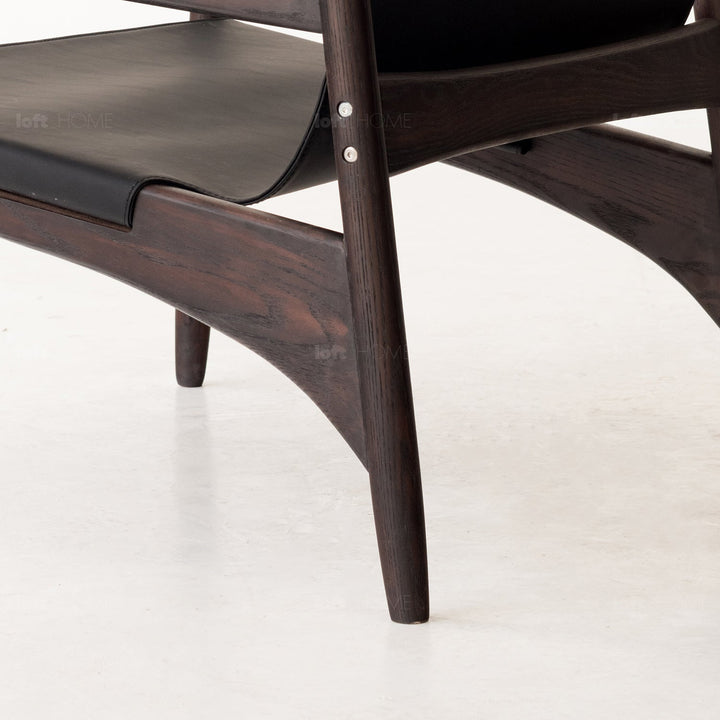 Japandi leather 1 seater sofa kerry conceptual design.