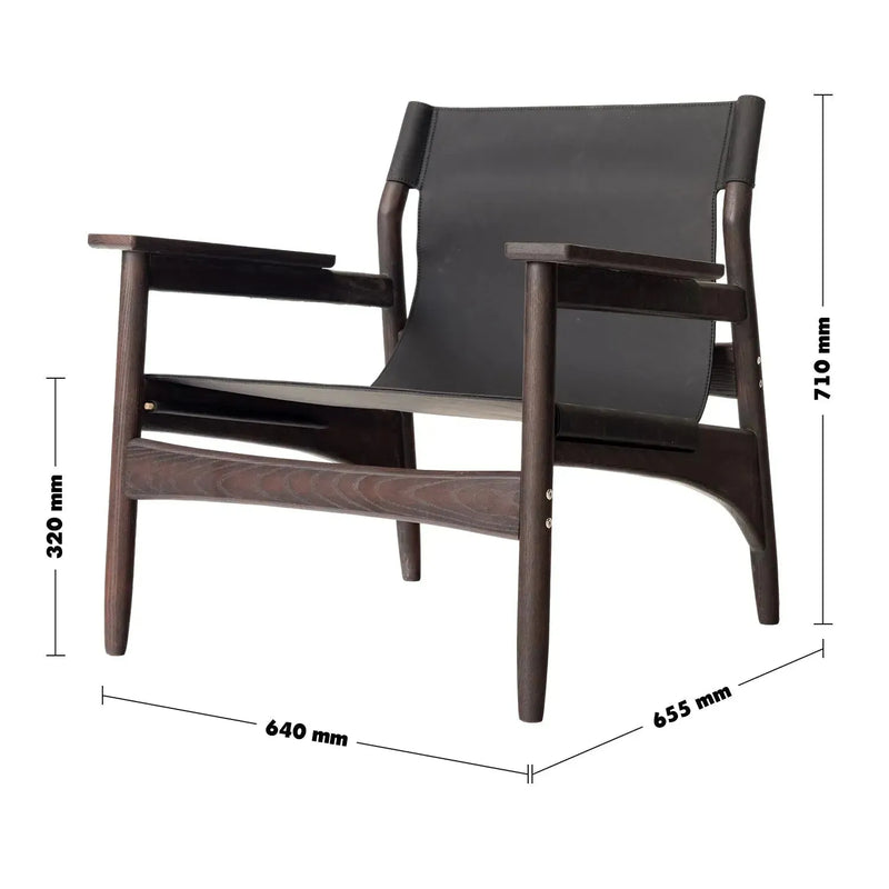 Japandi leather 1 seater sofa kerry size charts.