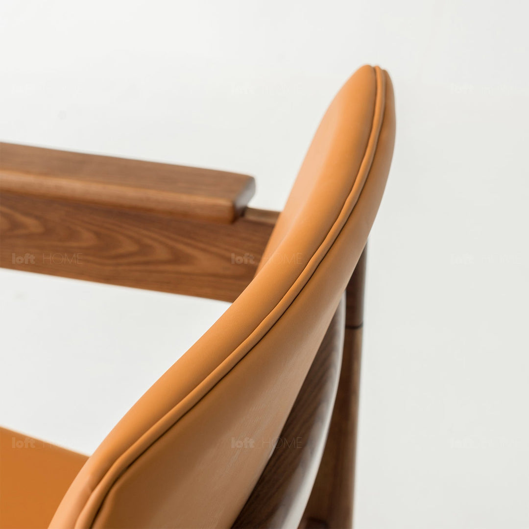 Japandi leather 1 seater sofa renata conceptual design.