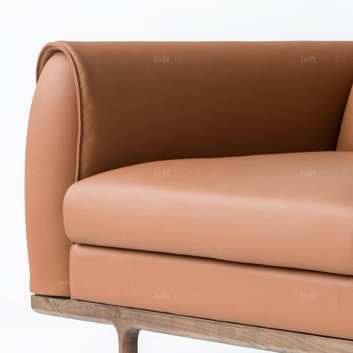 Japandi leather 3 seater sofa journey in real life style.
