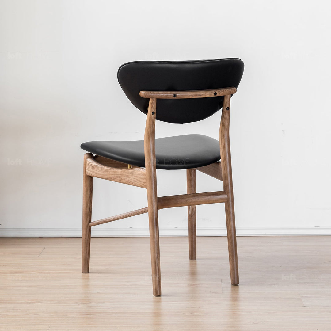 Japandi leather dining chair finn situational feels.